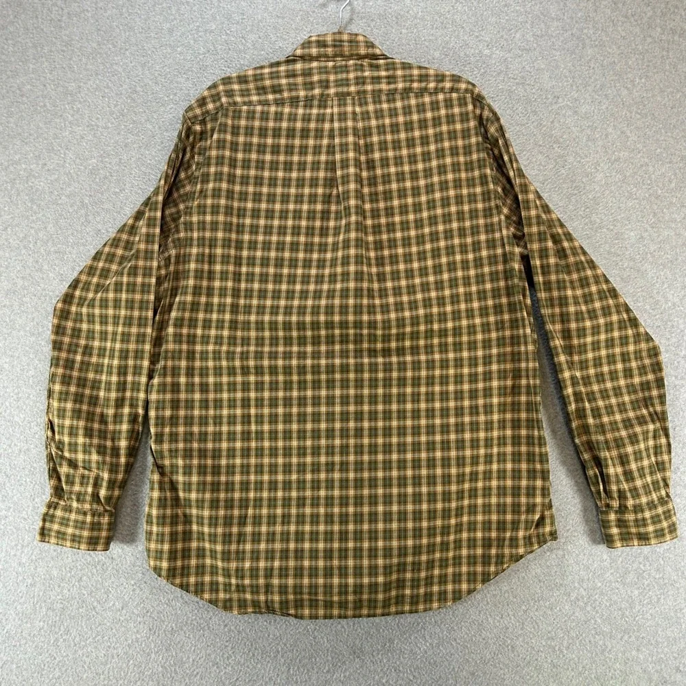 Polo Ralph Lauren Button Down Classic Fit Mens XL Green Plaid Cotton Preppy Ivy